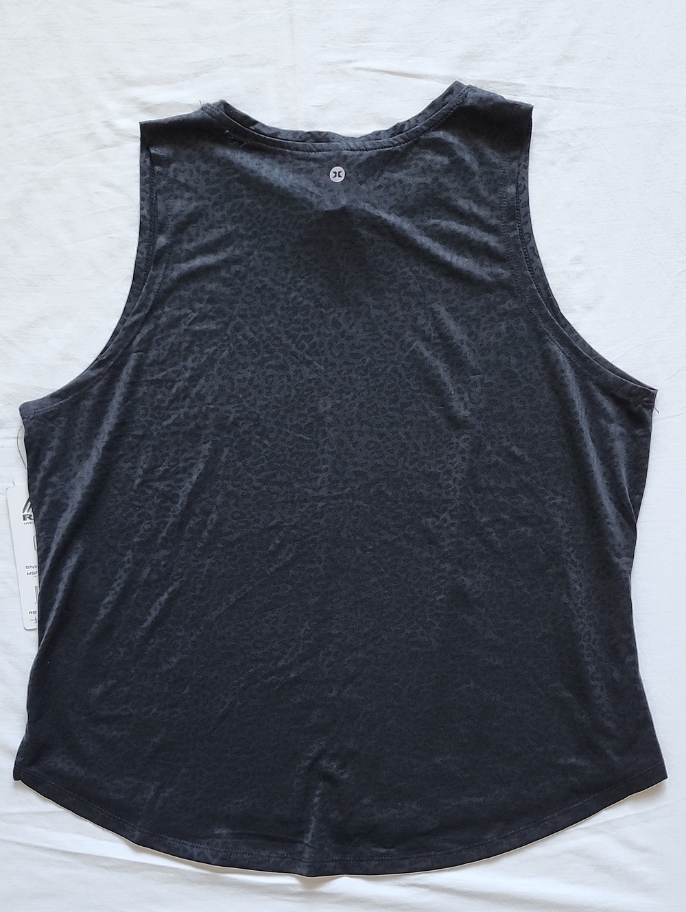 RBX Active Black Jacquard Leopard Print Sleeveless Workout Tank Top Size XL NWT - Picture 7 of 8